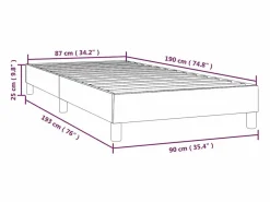 Clicnbuy Estructura de cama box spring tela azul 90x190 cm