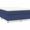 Best Estructura de cama box spring tela azul 140x190 cm Somier - 140X190Cm