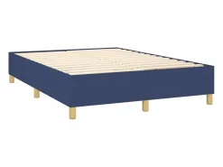 Best Estructura de cama box spring tela azul 140x190 cm Somier - 140X190Cm