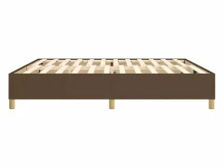 Estructura de cama box spring tela marrón oscuro 200x200 cm Somier Tapizado