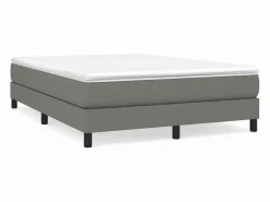Sale Clicnbuy Estructura de cama box spring tela gris oscuro 140x190 cm