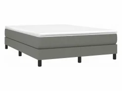Sale Clicnbuy Estructura de cama box spring tela gris oscuro 140x190 cm