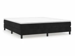 Estructura de cama box spring terciopelo negro 180x200 cm Somier - 180X200Cm