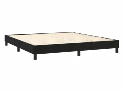 Estructura de cama box spring terciopelo negro 180x200 cm Somier - 180X200Cm