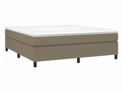 Clicnbuy Estructura de cama box spring tela gris taupe 180x200 cm
