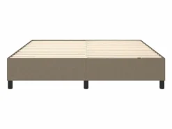 Clicnbuy Estructura de cama box spring tela gris taupe 180x200 cm