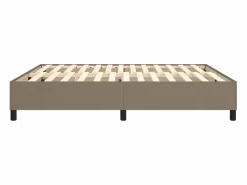 Clicnbuy Estructura de cama box spring tela gris taupe 180x200 cm
