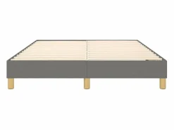 Clicnbuy Estructura de cama box spring tela gris oscuro 140x190 cm