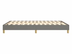 Clicnbuy Estructura de cama box spring tela gris oscuro 140x190 cm