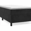 Outlet Clicnbuy Estructura de cama box spring terciopelo negro 90x200 cm