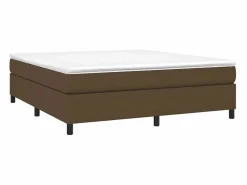 Clicnbuy Estructura de cama box spring tela marrón 180x200 cm