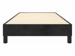 Estructura de cama box spring terciopelo negro 90x200 cm Somier Tapizado