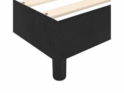 Estructura de cama box spring terciopelo negro 90x200 cm Somier Tapizado