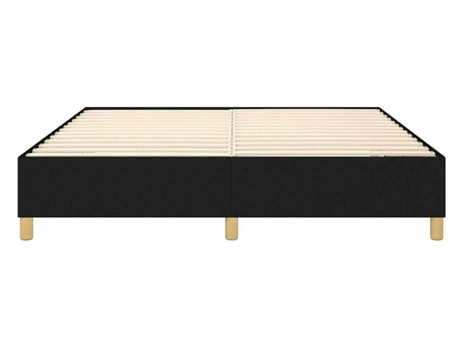 Clicnbuy Estructura de cama box spring tela negro 180x200 cm