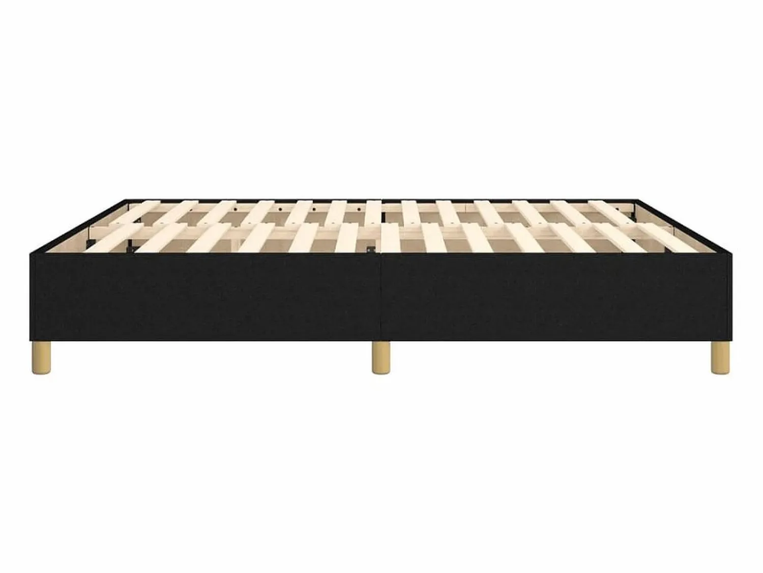 Clicnbuy Estructura de cama box spring tela negro 180x200 cm