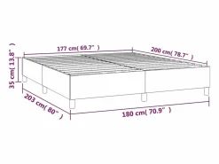 Clicnbuy Estructura de cama box spring tela negro 180x200 cm