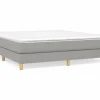 Sale Estructura de cama box spring tela gris claro 160x200 cm Somier - 160X200Cm