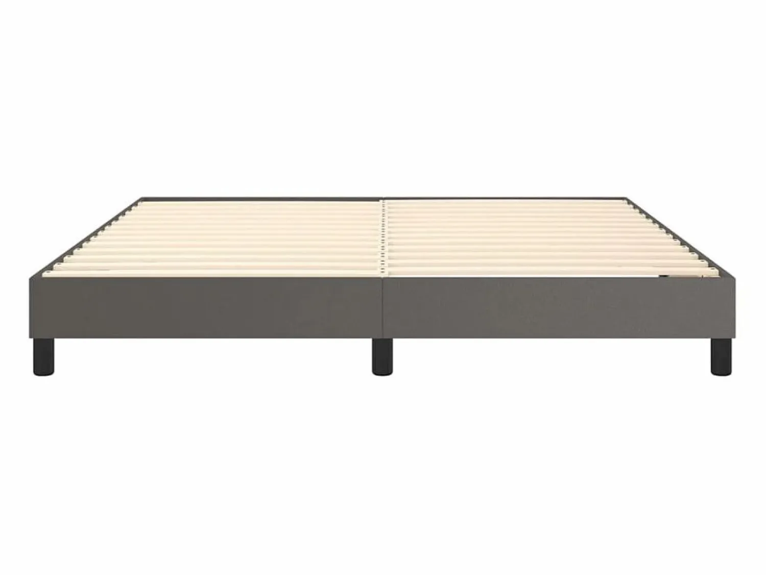 Clicnbuy Estructura de cama box spring cuero sintético gris 160x200 cm