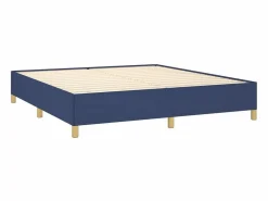 New Clicnbuy Estructura de cama box spring tela azul 180x200 cm