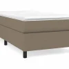 Clearance Clicnbuy Estructura de cama box spring tela gris taupe 90x190 cm