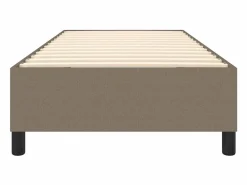 Clearance Clicnbuy Estructura de cama box spring tela gris taupe 90x190 cm