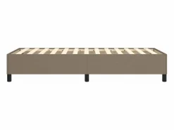Clearance Clicnbuy Estructura de cama box spring tela gris taupe 90x190 cm