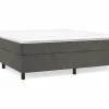 Discount Clicnbuy Estructura de cama box spring terciopelo gris oscuro 180x200 cm