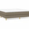 Clearance Estructura de cama box spring tela gris taupe 180x200 cm Somier - 180X200Cm