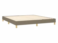 Clearance Estructura de cama box spring tela gris taupe 180x200 cm Somier - 180X200Cm