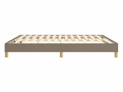 Clearance Estructura de cama box spring tela gris taupe 180x200 cm Somier - 180X200Cm