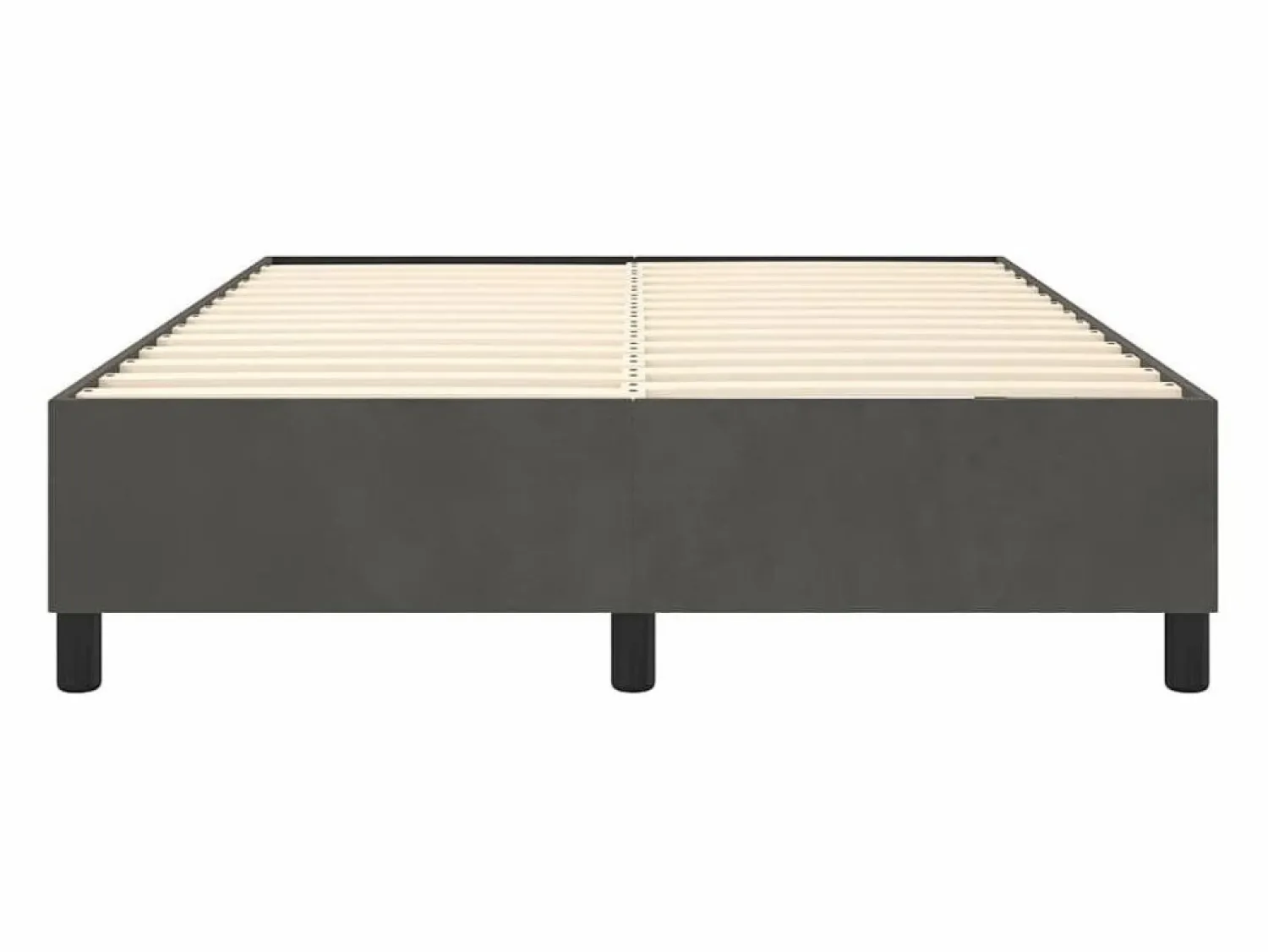 Clicnbuy Estructura de cama box spring terciopelo gris oscuro 140x190cm