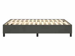 Clicnbuy Estructura de cama box spring terciopelo gris oscuro 140x190cm