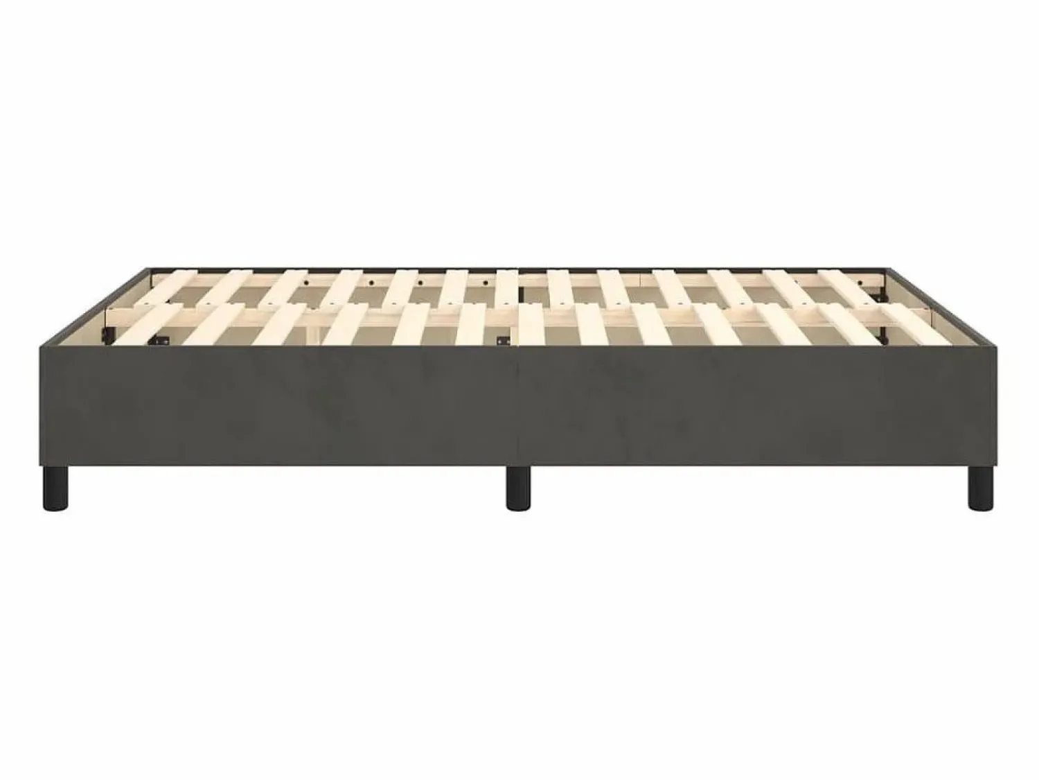 Clicnbuy Estructura de cama box spring terciopelo gris oscuro 140x190cm
