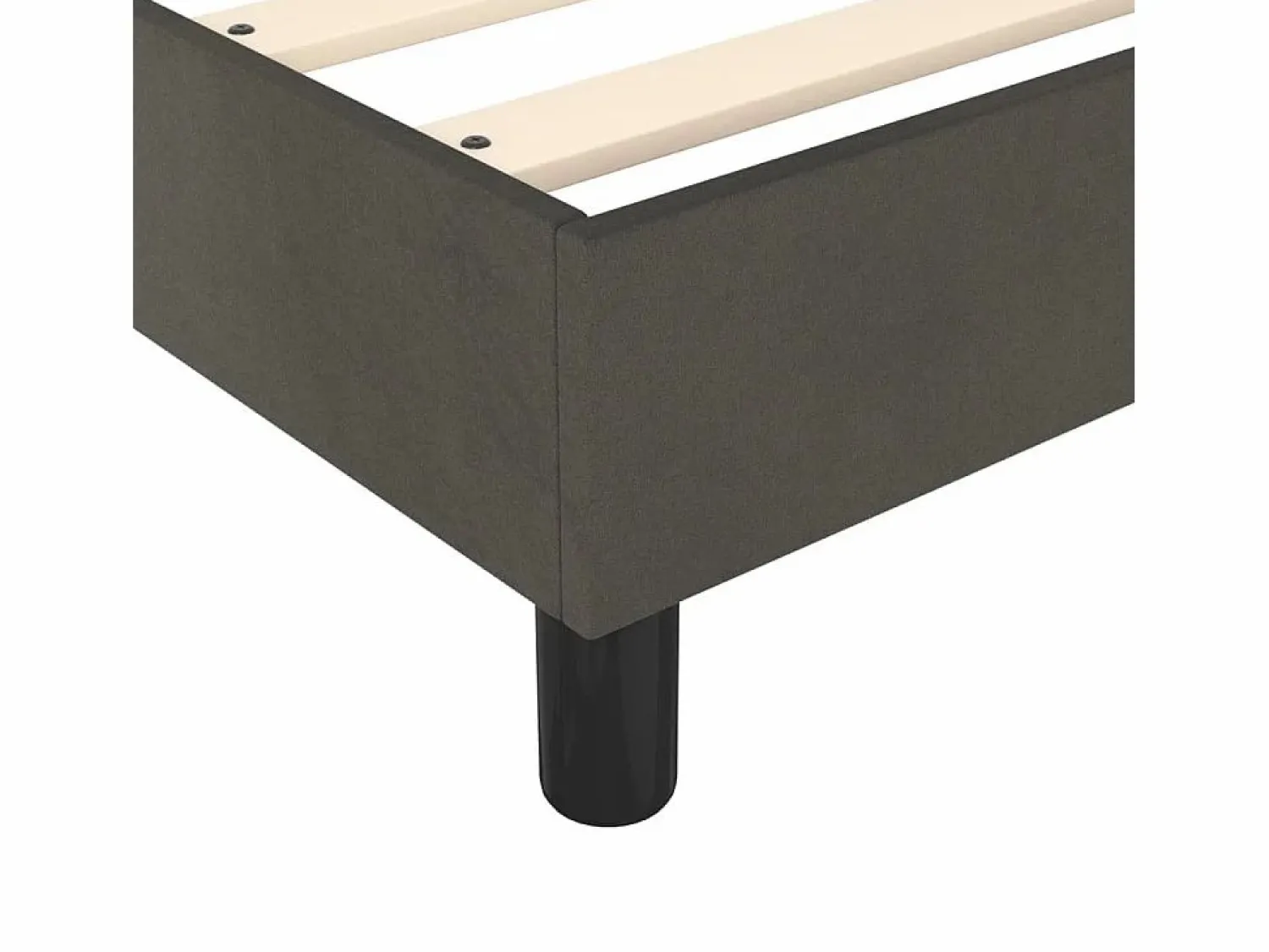 Clicnbuy Estructura de cama box spring terciopelo gris oscuro 140x190cm