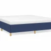 Clicnbuy Estructura de cama box spring tela azul 160x200 cm