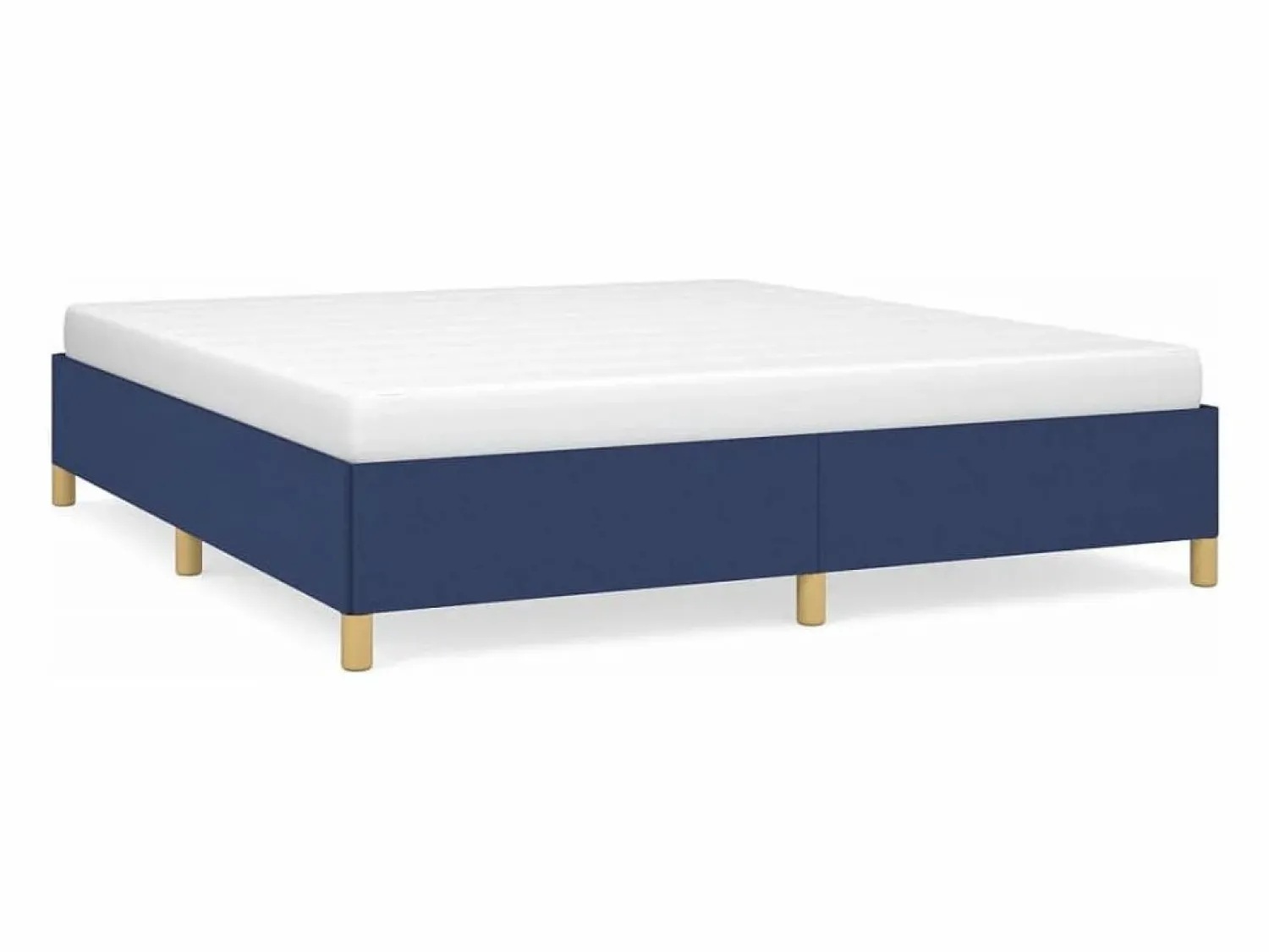 Clicnbuy Estructura de cama box spring tela azul 160x200 cm