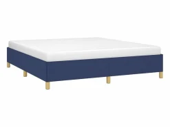Clicnbuy Estructura de cama box spring tela azul 160x200 cm