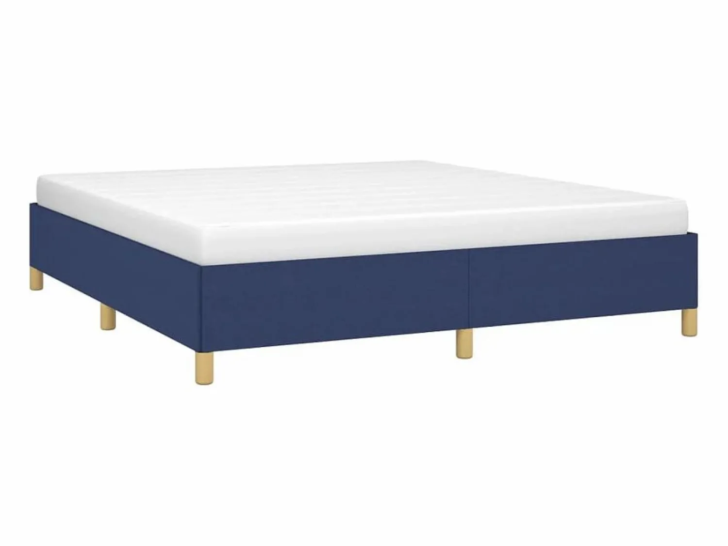 Clicnbuy Estructura de cama box spring tela azul 160x200 cm