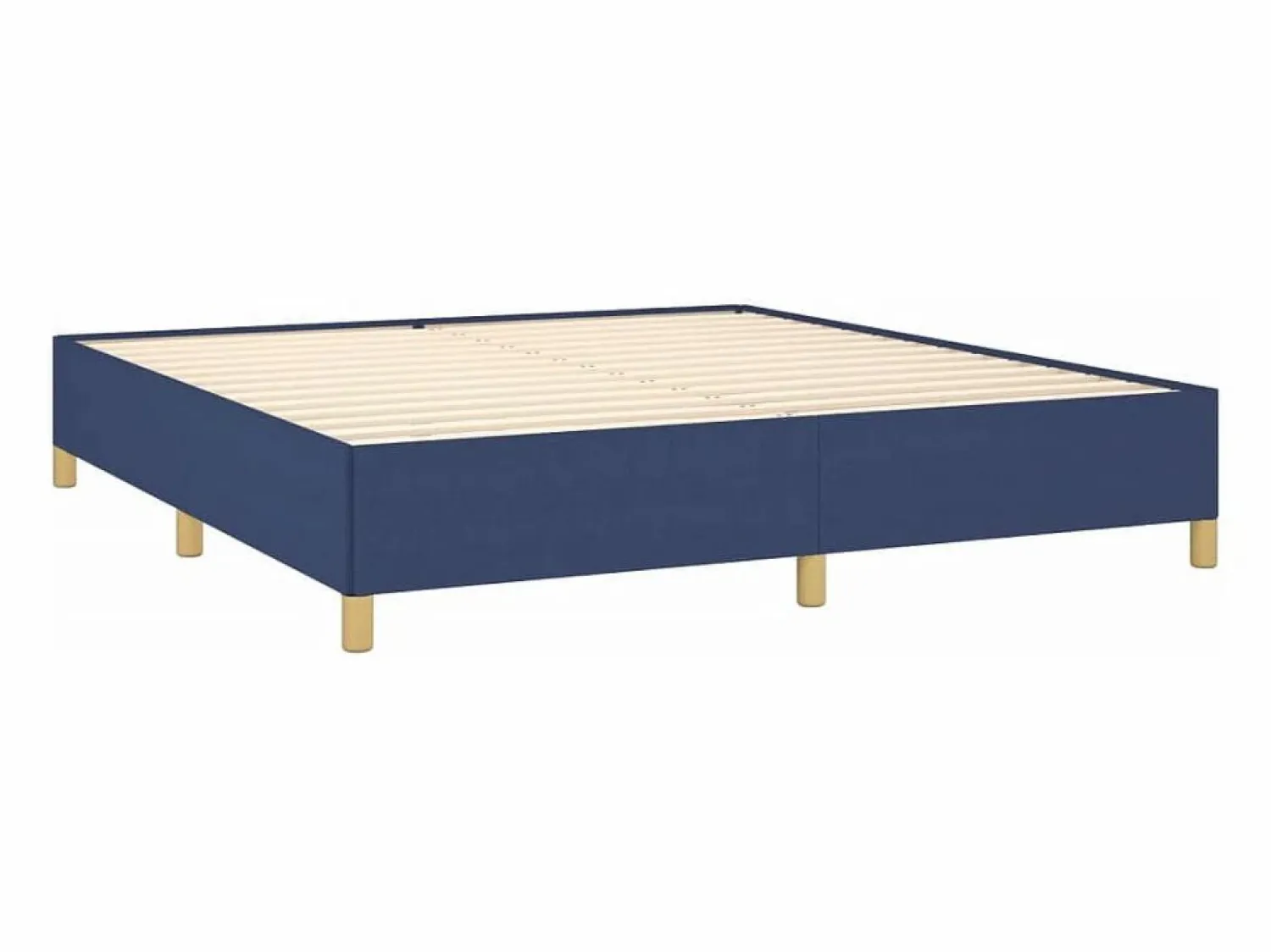 Clicnbuy Estructura de cama box spring tela azul 160x200 cm