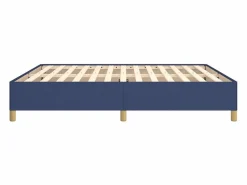 Clicnbuy Estructura de cama box spring tela azul 160x200 cm