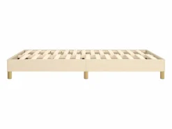 Hot Estructura de cama box spring tela color crema 140x190 cm Somier - 140X190Cm