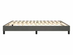 Clicnbuy Estructura de cama box spring terciopelo gris oscuro 160x200 cm