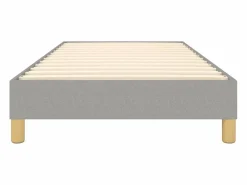 Clicnbuy Estructura de cama box spring tela gris claro 90x190 cm