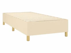 Best Estructura de cama box spring tela color crema 90x190 cm Somier Tapizado|Somier - 90X190Cm