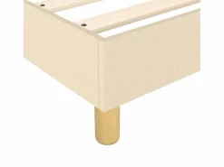 Best Estructura de cama box spring tela color crema 90x190 cm Somier Tapizado|Somier - 90X190Cm