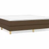 Sale Estructura de cama box spring tela marrón 160x200 cm Somier - 160X200Cm