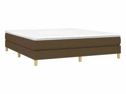 Sale Estructura de cama box spring tela marrón 160x200 cm Somier - 160X200Cm