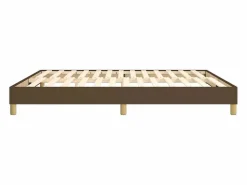 Sale Estructura de cama box spring tela marrón 160x200 cm Somier - 160X200Cm
