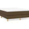 Clicnbuy Estructura de cama box spring tela marrón 140x190 cm