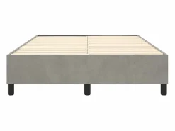 Best Clicnbuy Estructura de cama box spring terciopelo gris claro 140x190 cm